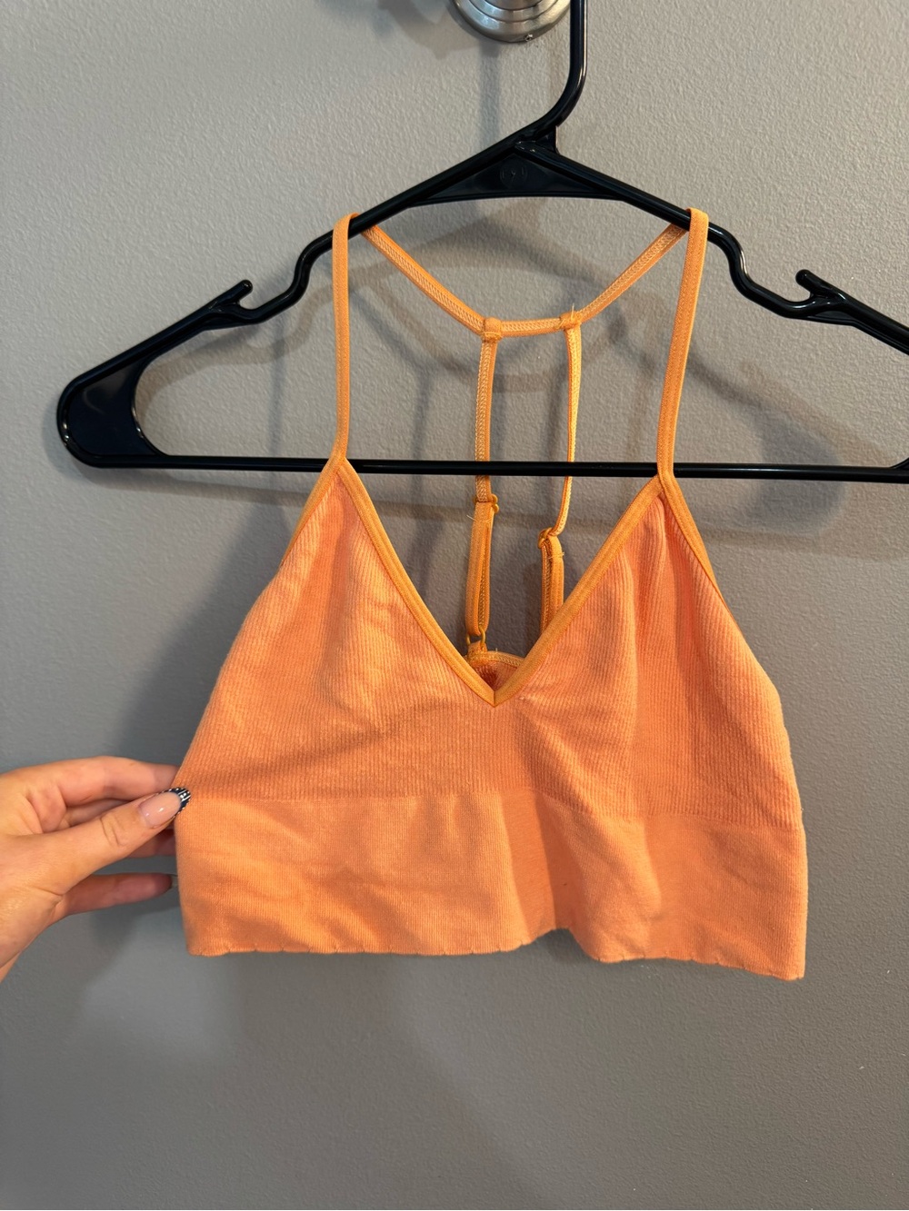 Anthropologie orange sports bra top Size S/M